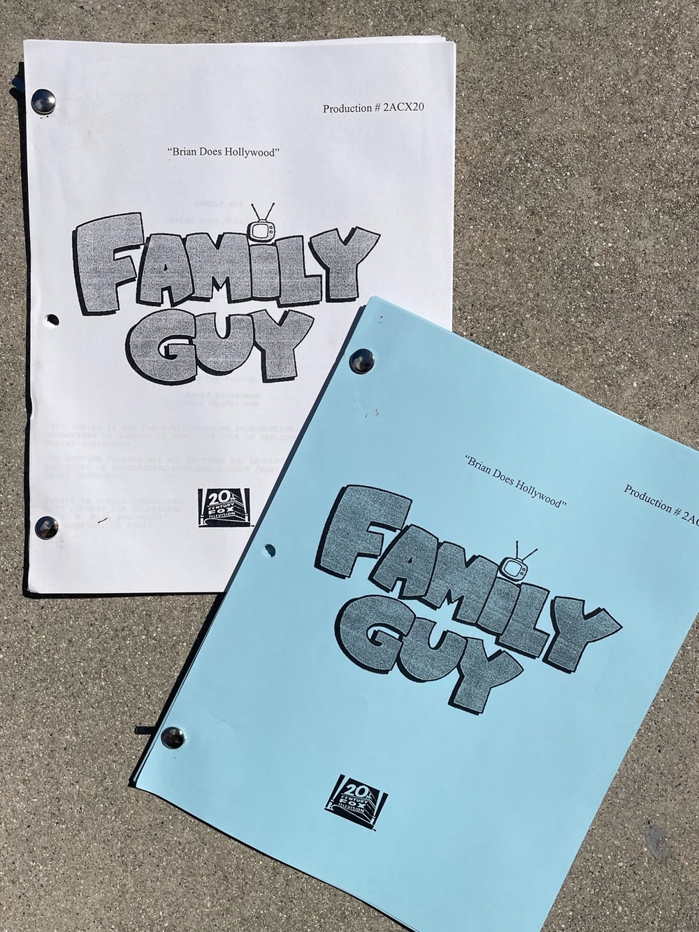 Family Guy 1999 VTG SET Brian Does Hollywood Production Used Scripts JASPER!
